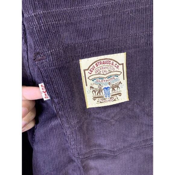 Vintage Levi's Womens Wear Deadstock Purple Corduroy Pants Size 5 - NWT - Picture 4 of 6